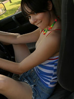 teen ariel gets kinky in car!