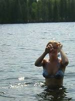 boob-licking blonde christine young on a camping trip