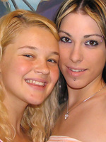 two sexy teens christine young and a friend posing for you