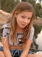 young teen emily all alone outdoor