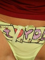 teen chick takes of her panties