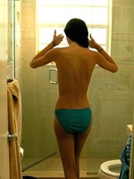 voyeur view of brooke in the shower