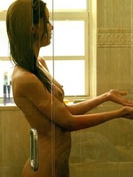 voyeur view of brooke in the shower
