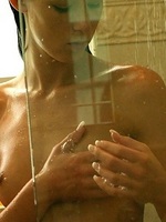 voyeur view of brooke in the shower