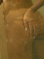 voyeur view of brooke in the shower