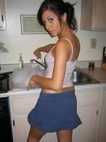 raven getting dirty doing the dishes